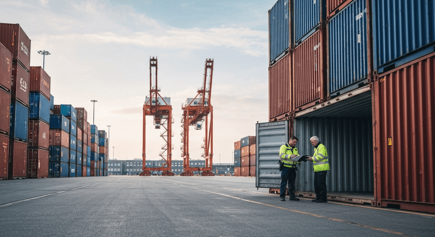 Containerskibe i havn underlagt skærpet toldkontrol og nye importregler